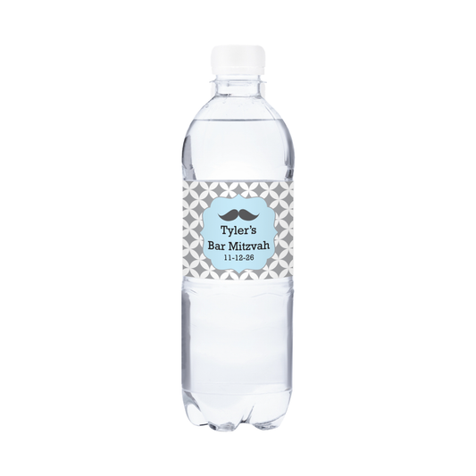 Bar Mitzvah Waterproof Personalized Water Bottle Labels (set of 15)
