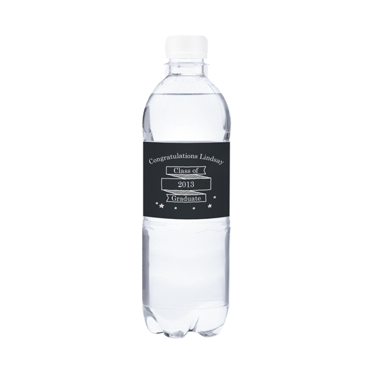 Graduation Waterproof Personalized Water Bottle Labels (set of 15)