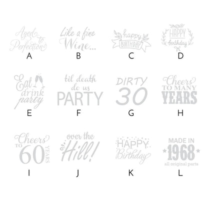 Birthday Personalized Glass Coaster (Set of 24)