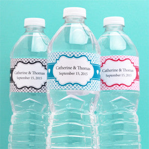 Cards Suit Water Bottle Labels - 12 pcs