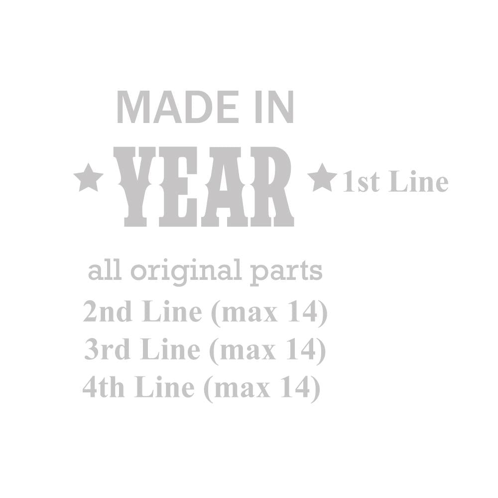 Made In # Year All Original Parts Personalized Glass Coaster (Set of 24)