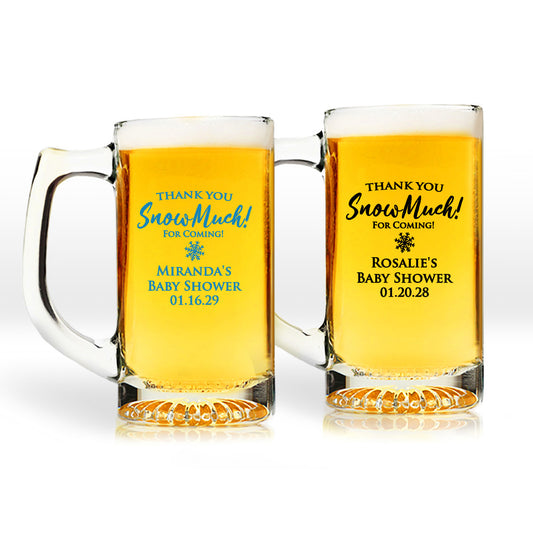 Thank You SnowMuch Personalized 15 oz. Beer Mug (Set of 24)