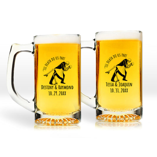 Till Death Do Us Part Personalized 15 oz. Beer Mug (Set of 24)