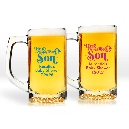 Here Comes The Son Personalized 15 oz. Beer Mug (Set of 24)