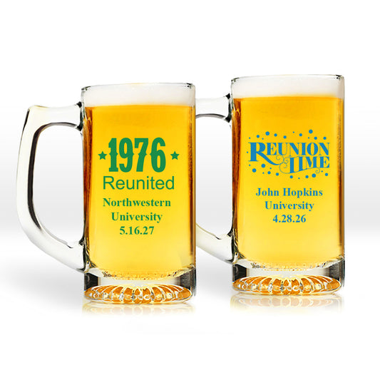 Reunion Time Personalized 15 oz. Beer Mug (Set of 24)