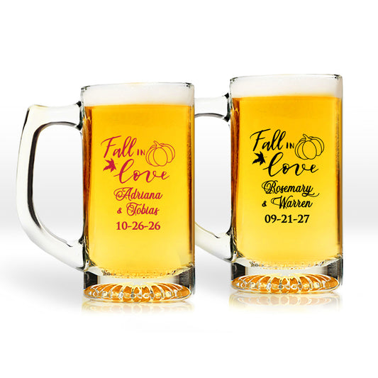 Fall In Love Personalized 15 oz. Beer Mug (Set of 24)