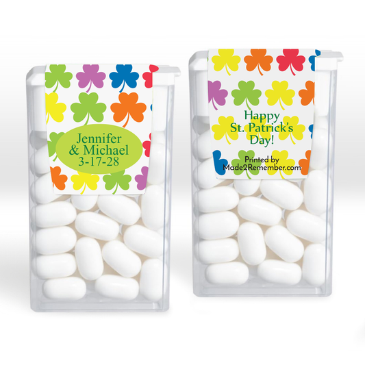 Happy St. Patrick's Day Personalized Tic Tac Mint Candy Edible Favors (set of 12)