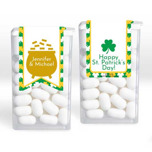 Happy St. Patrick's Day! Personalized Tic Tac Mint Candy Edible Favors (set of 12)