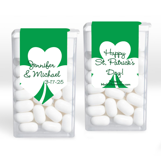 Happy St. Patrick's Day! Personalized Tic Tac Mint Candy Edible Favors (set of 12)
