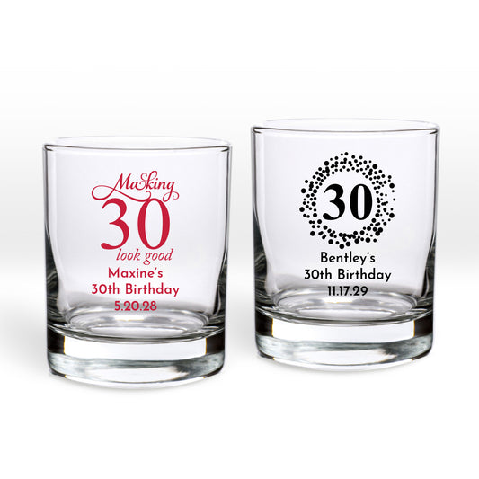 Making 30 Look Good Personalized Shot Glass or Votive Holder (Set of 24)