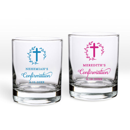 Meredith’s Confirmation Personalized Shot Glass or Votive Holder (Set of 24)
