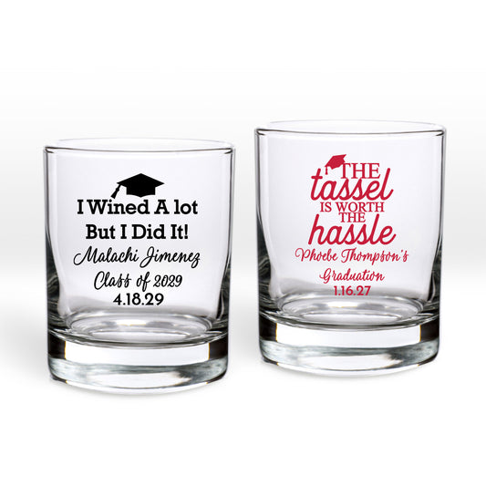 The Tassel Is Worth The Hassle Personalized Shot Glass or Votive Holder (Set of 24)