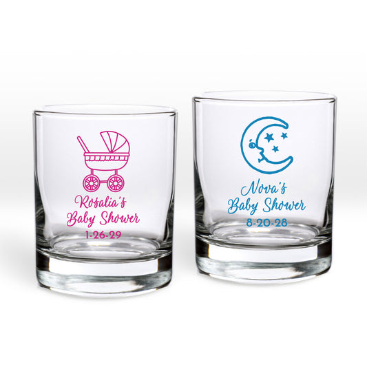 2029 Baby Shower Personalized Shot Glass or Votive Holder (Set of 24)