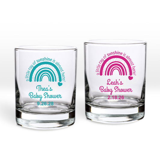 Leah’s Baby Shower Personalized Shot Glass or Votive Holder (Set of 24)