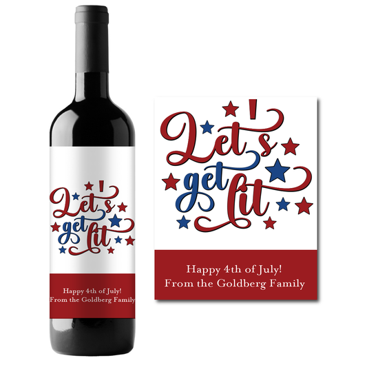 Let's Get Lit Custom Personalized Wine Champagne Labels (set of 3)