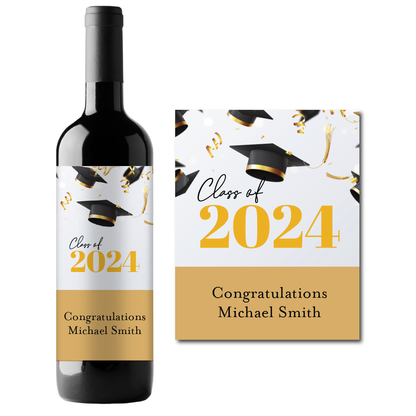 Class of... Graduation Custom Personalized Wine Champagne Labels (set of 3)