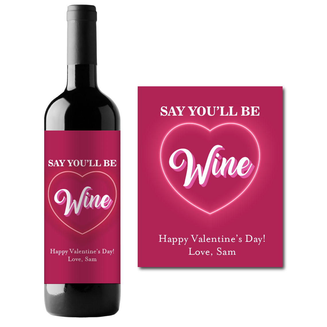 Say You'll Be Wine Custom Personalized Wine Champagne Labels (set of 3)