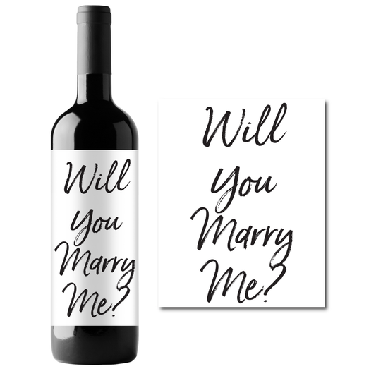 Will You Marry Me? / I Said Yes Wine Champagne Labels (set of 3)