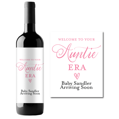 Auntie Era Custom Personalized Wine Champagne Labels (set of 3)