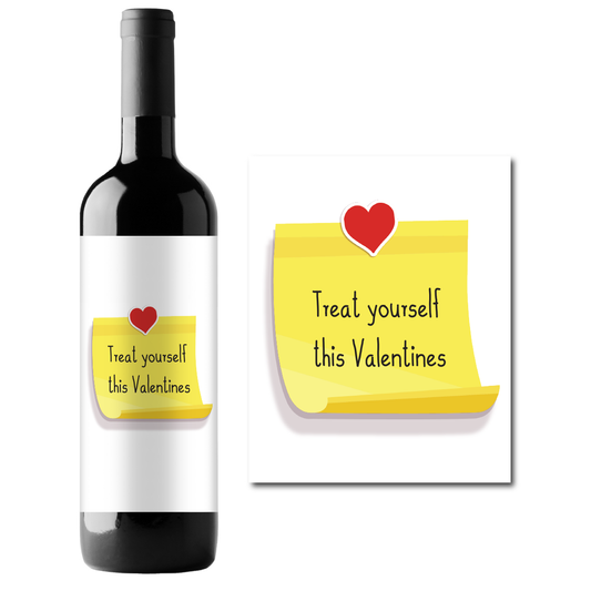 Treat Yourself This Valentines Wine Champagne Labels (set of 3)