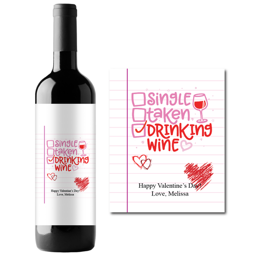 Drinking Wine Custom Personalized Wine Champagne Labels (set of 3)