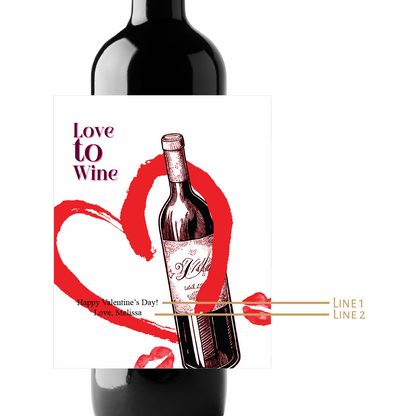 Love To Wine Custom Personalized Wine Champagne Labels (set of 3)
