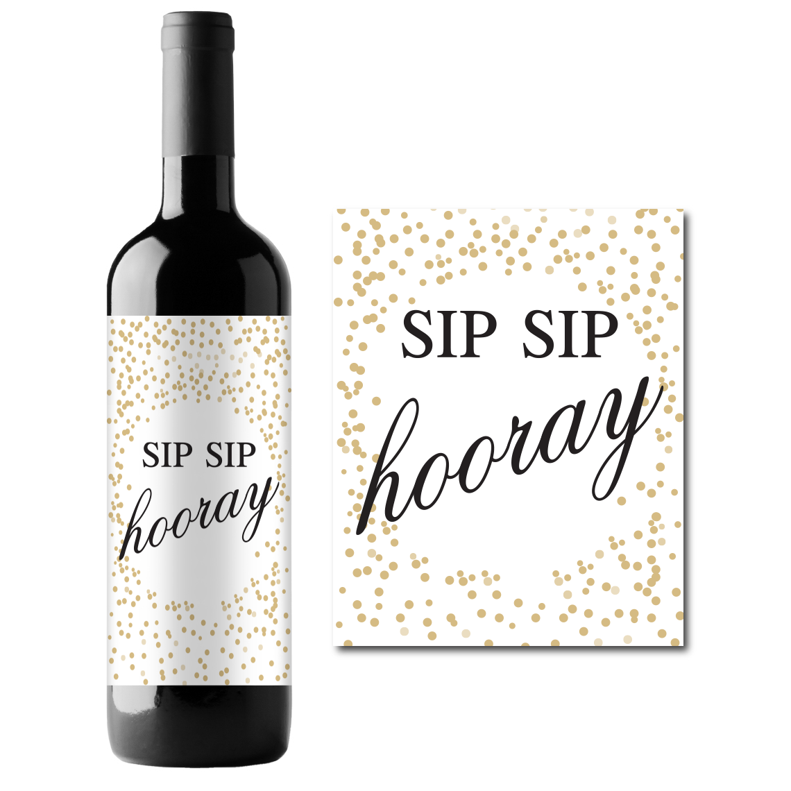 40th Birthday Theme Wine Champagne Labels (set of 4)