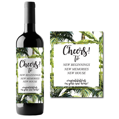 Housewarming Wine Champagne Labels (set of 4)