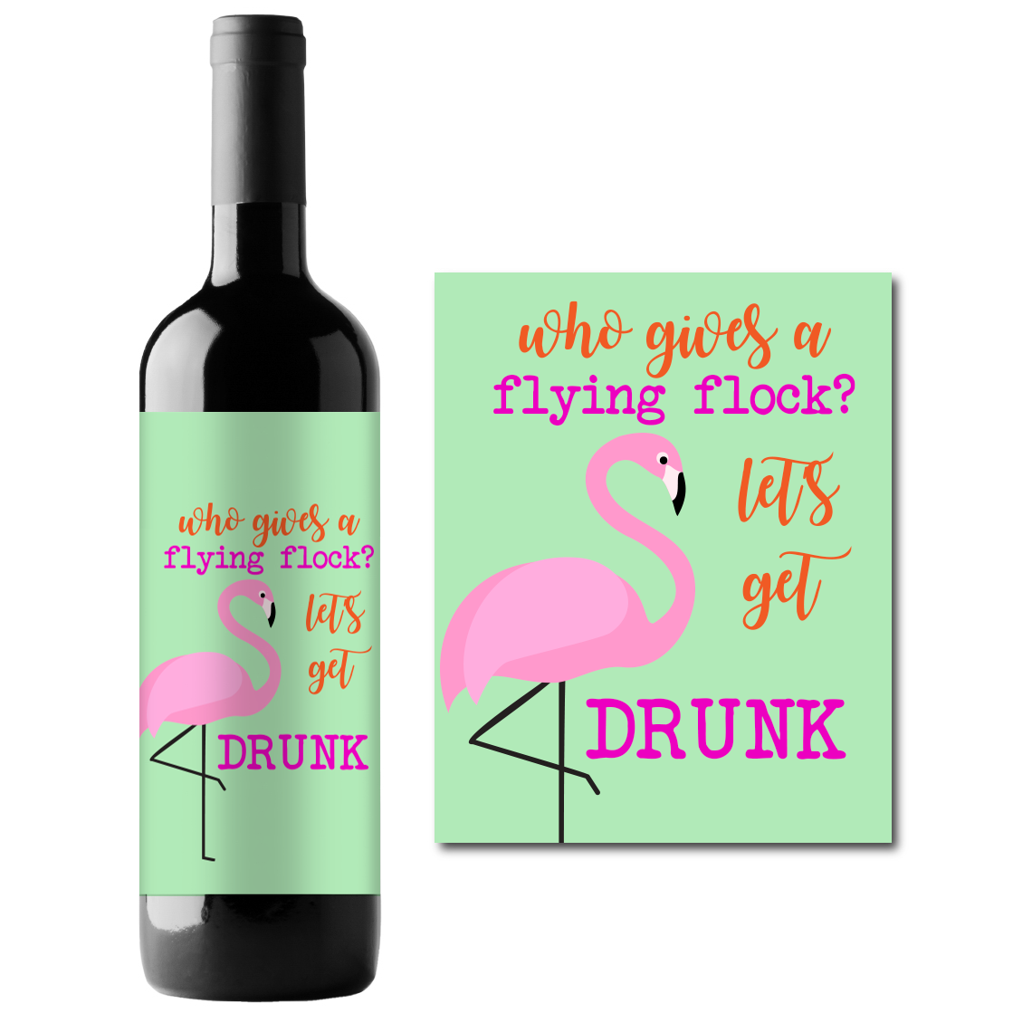 Summer Party Wine Champagne Labels (set of 4)