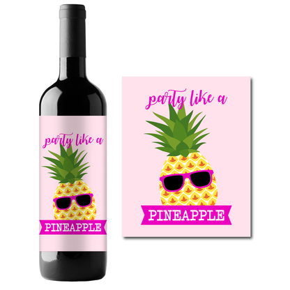 Summer Party Wine Champagne Labels (set of 4)