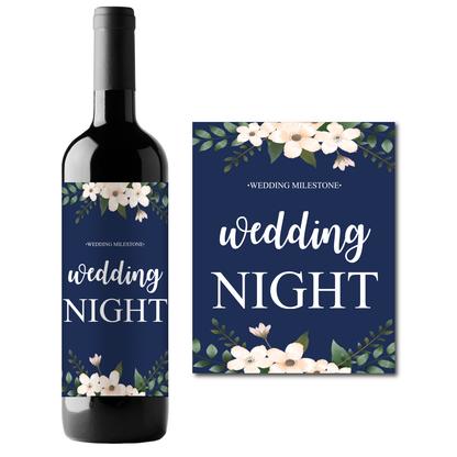 Wedding Milestone Wine Champagne Labels (set of 4)