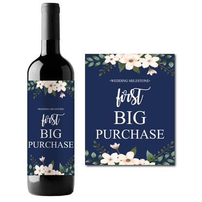 Wedding Milestone Wine Champagne Labels (set of 4)