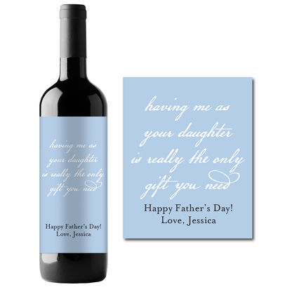 Father's Day Custom Personalized Wine Champagne Labels (set of 3)