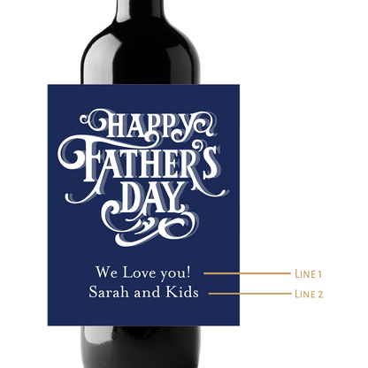 Father's Day Custom Personalized Wine Champagne Labels (set of 3)