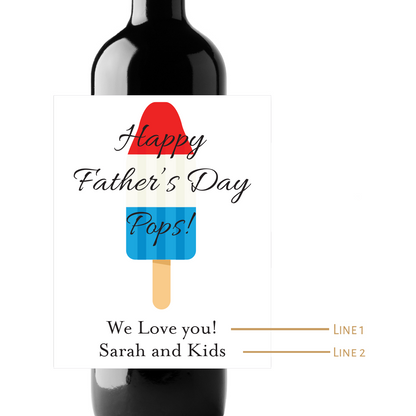 Father's Day Custom Personalized Wine Champagne Labels (set of 3)