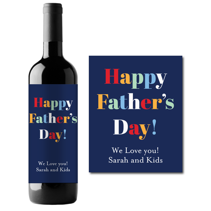 Father's Day Custom Personalized Wine Champagne Labels (set of 3)