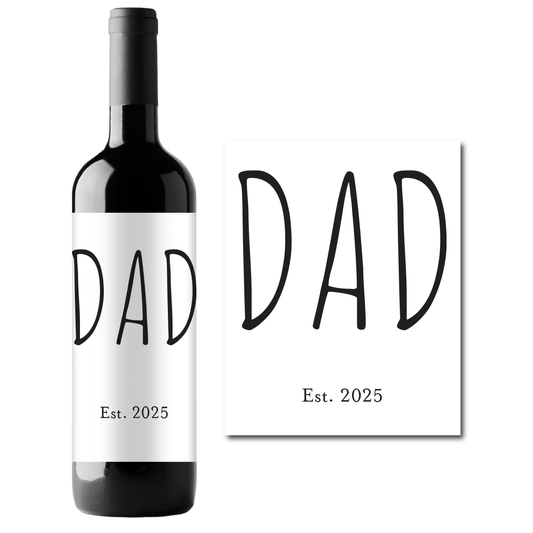 DAD Custom Personalized Wine Champagne Labels (set of 3)
