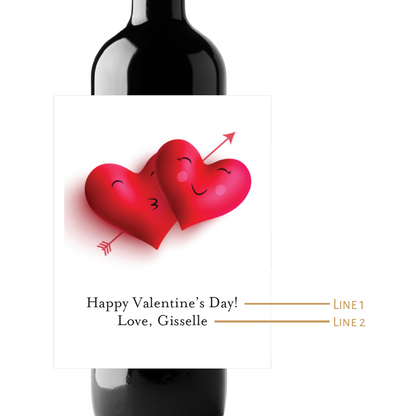 Valentine's Day Custom Personalized Wine Champagne Labels (set of 3)