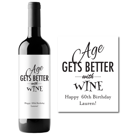 Birthday Custom Personalized Wine Champagne Labels (set of 3)