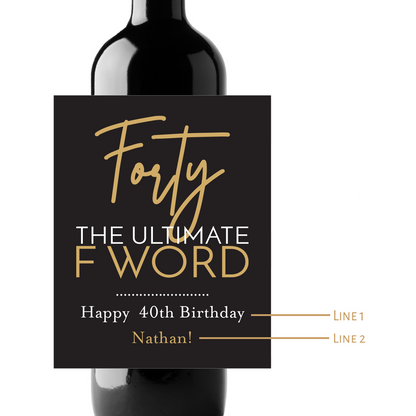 Birthday Custom Personalized Wine Champagne Labels (set of 3)