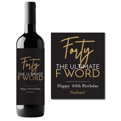 Birthday Custom Personalized Wine Champagne Labels (set of 3)