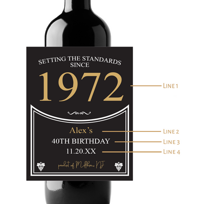 Birthday Custom Personalized Wine Champagne Labels (set of 3)