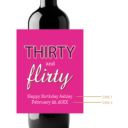 Birthday Custom Personalized Wine Champagne Labels (set of 3)