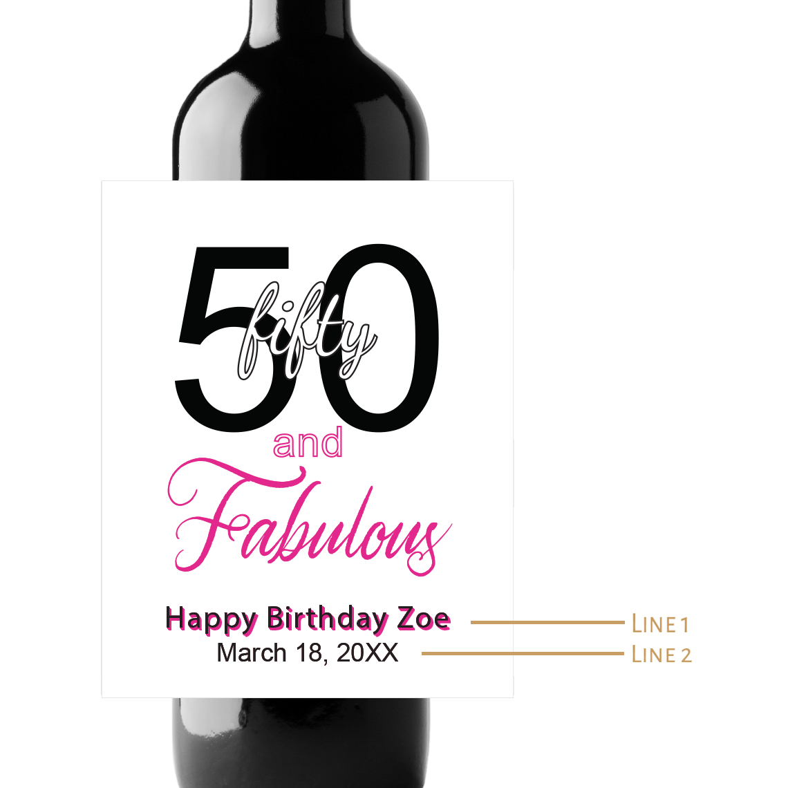 Birthday Custom Personalized Wine Champagne Labels (set of 3)