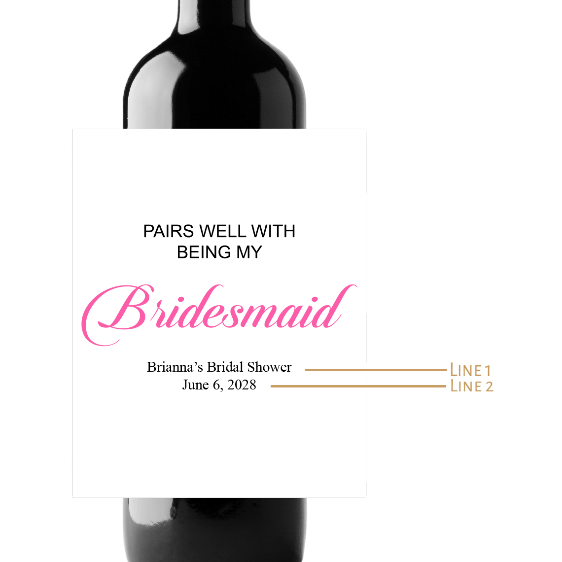 Pairs Well With... Custom Personalized Wine Champagne Labels (set of 3)