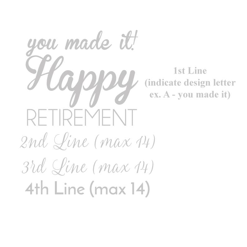 Retirement Personalized Clear Coffee Mug (Set of 24)