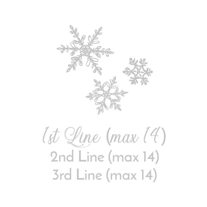 Snowflakes Personalized Glass Coaster (Set of 24)